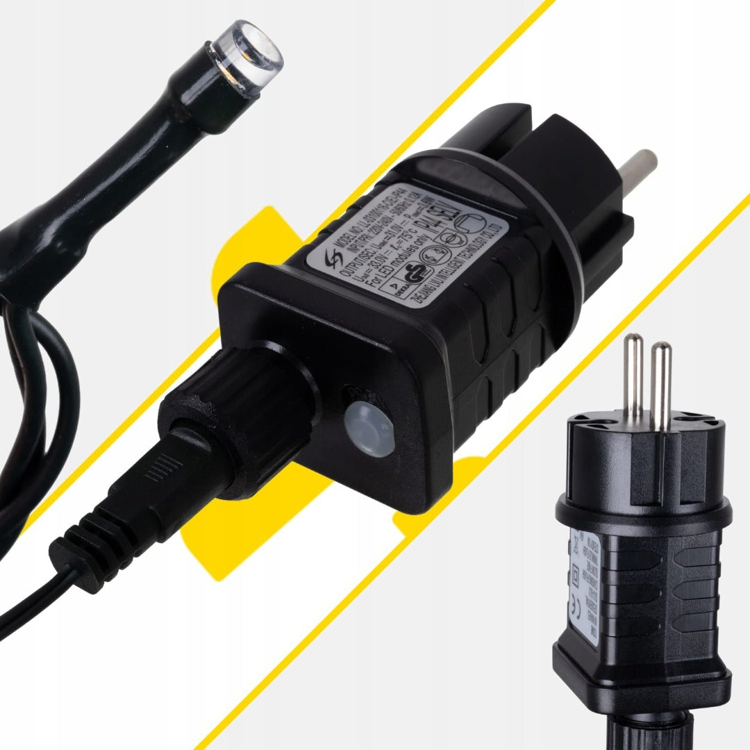 Kerstverlichting – 500 LED – Warm wit – 35 meter – 8 standen – IP44