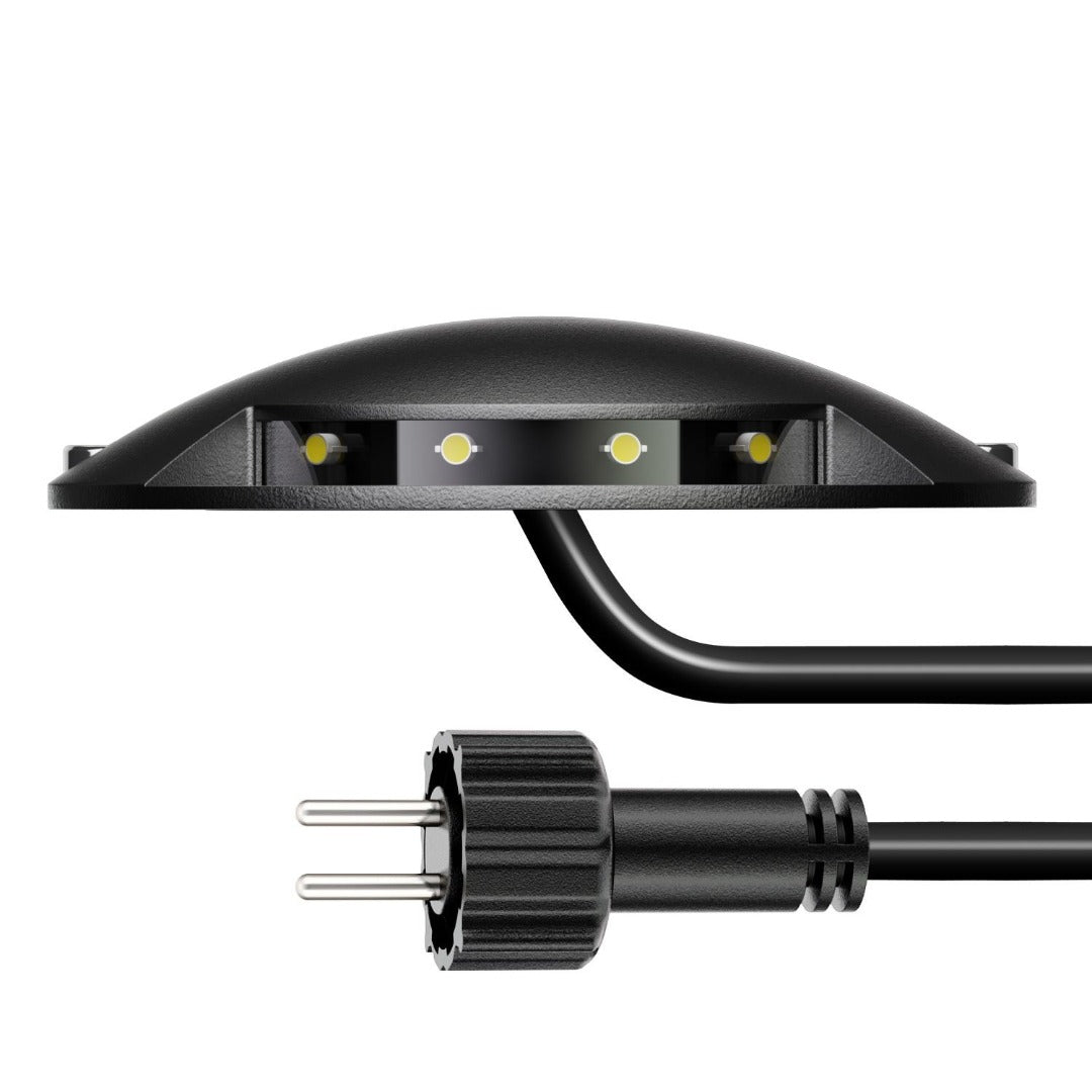 Spot LED encastré au sol - Blanc chaud - IP67 - 1 côté