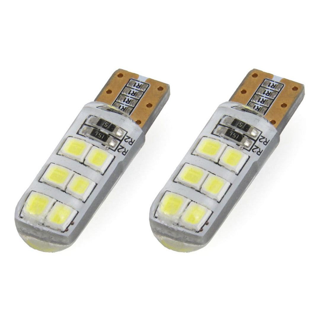 T10 - 2835 - 12 SMD - White - 12V - 2 pieces