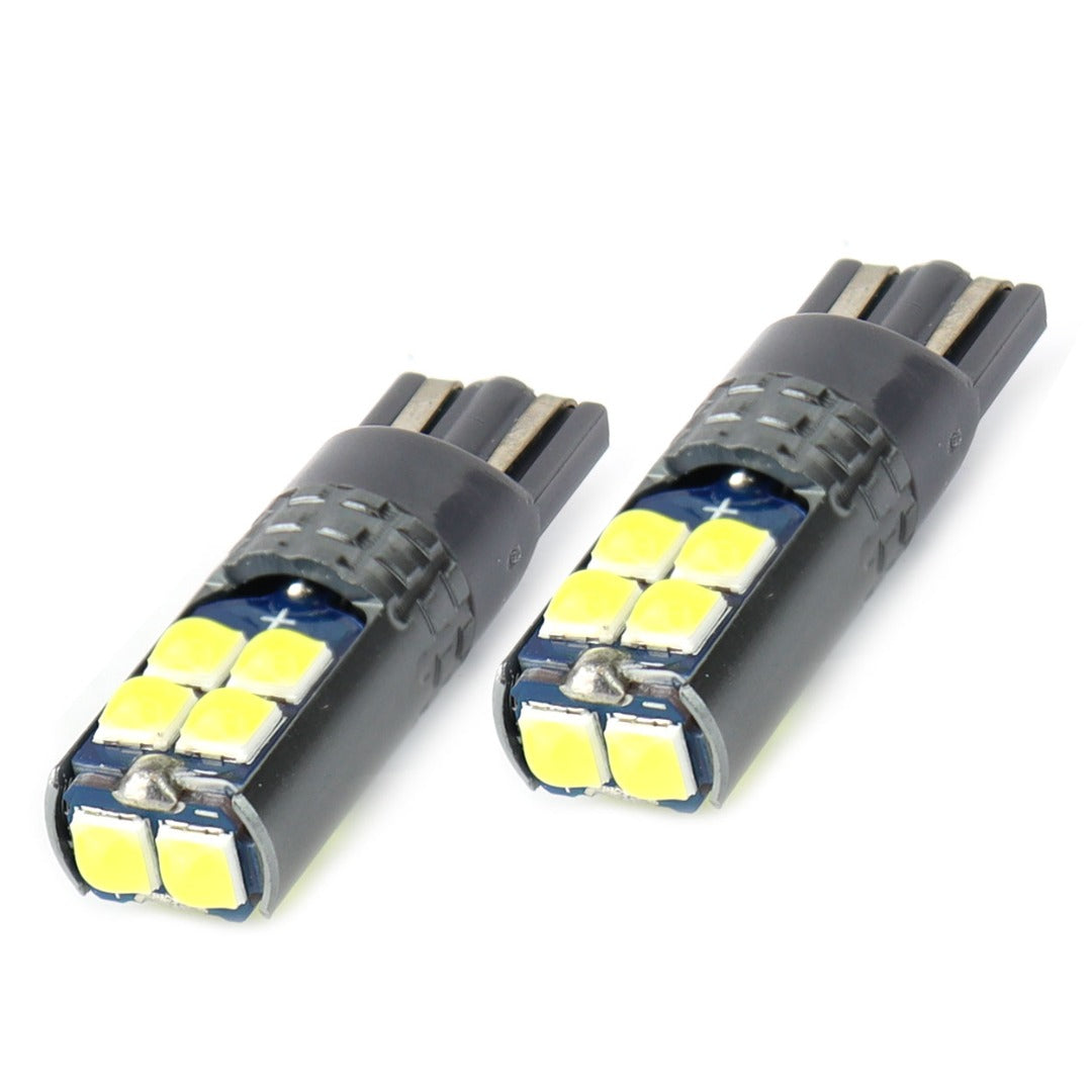 T10 LED - CANBUS - 10 SMD - 12/24V - Wit - 2 stuks
