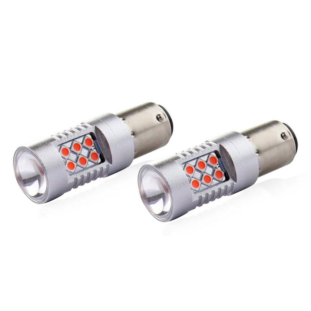 Bay15d Rood ROOD - BAY15D - CANBUS - LED - 24SMD - 3030 - 12 / 24V – ABC-Led