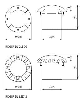 Luminaire encastré LED au sol - 6 spots LED pour allée