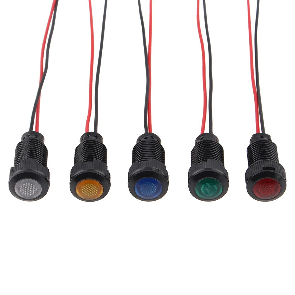 Mini voyant LED - Bleu - 12 mm - 12/24 V