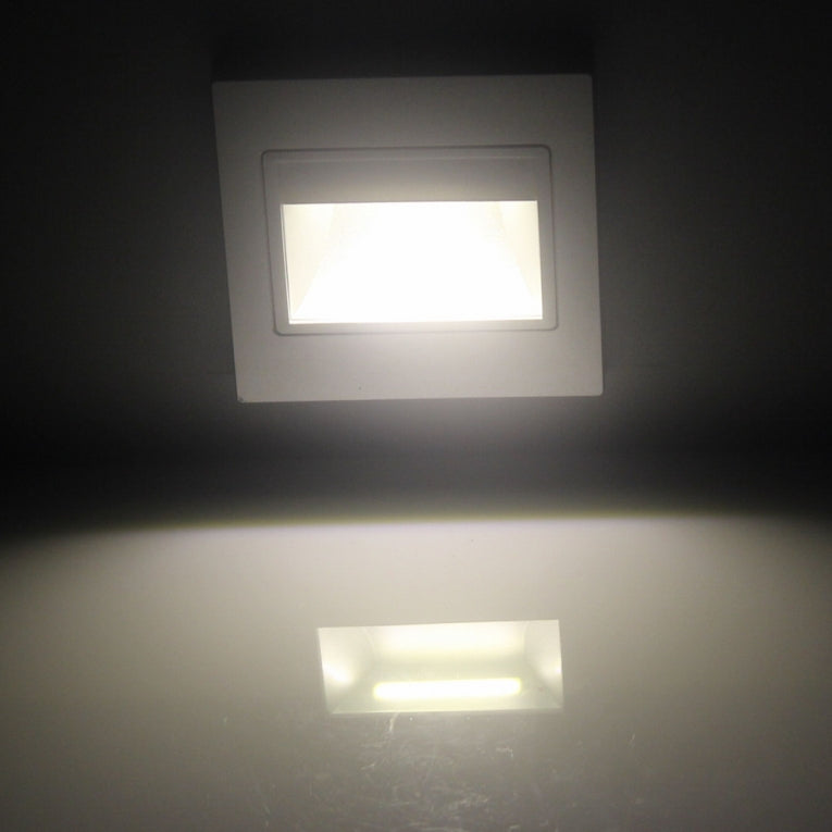 LED Trap Wand Verlichting - Warm Wit - Geborsteld Grijs - Inbouw - 230V - Moon