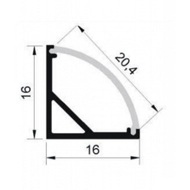 LED Profiel 1 meter - hoek