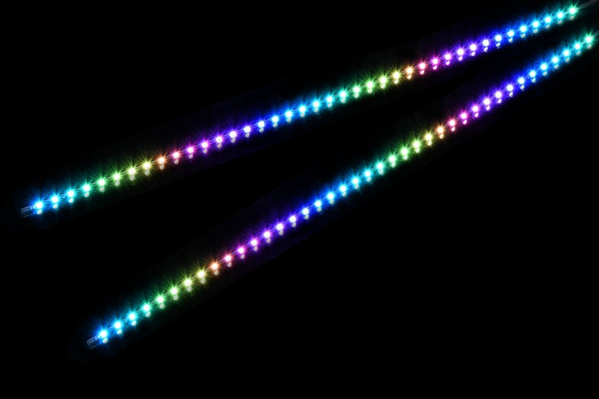 LED strip 100cm - Aluminium Profiel - IP65 - RGB - Male + female aansluiting