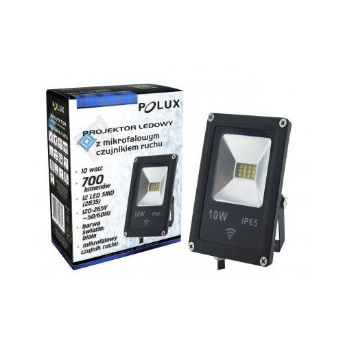 10W Radar Bewegingssensor LED Schijnwerper Koud Wit 6500k Slim IP65