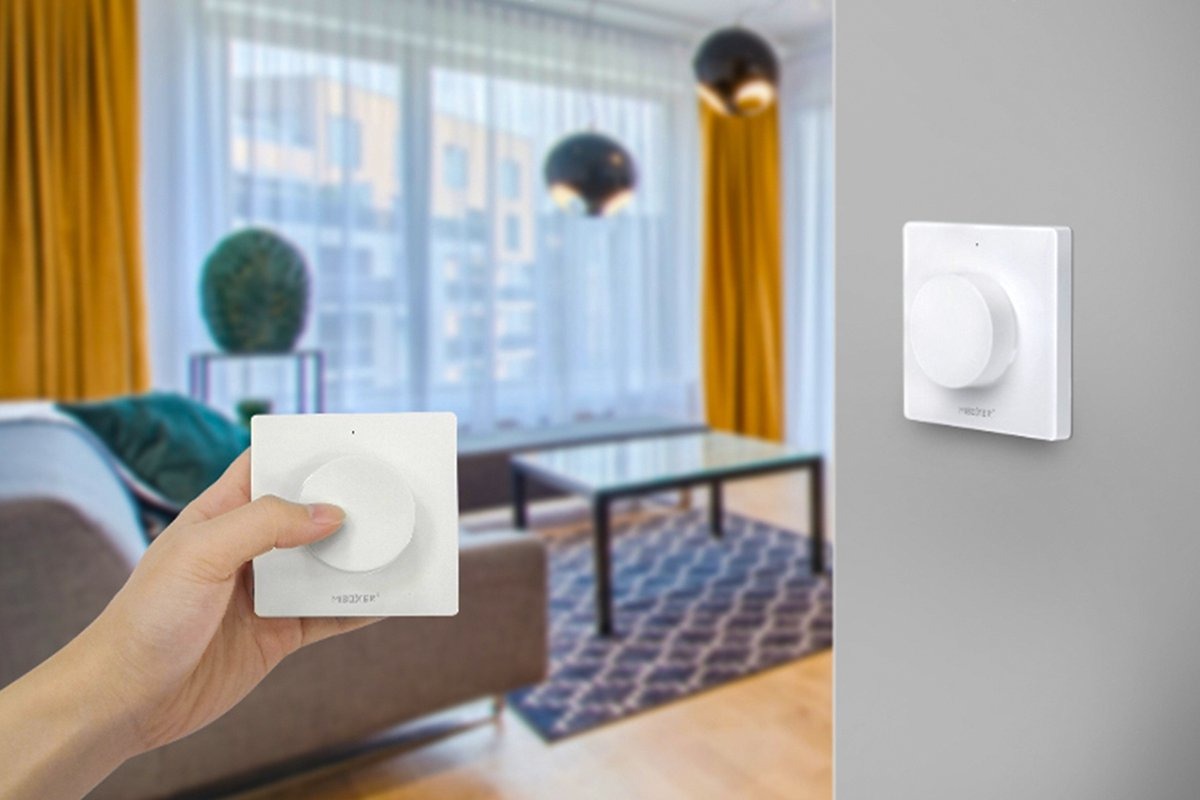 Draadloze wand dimmer - Mi-Boxer - Zwart