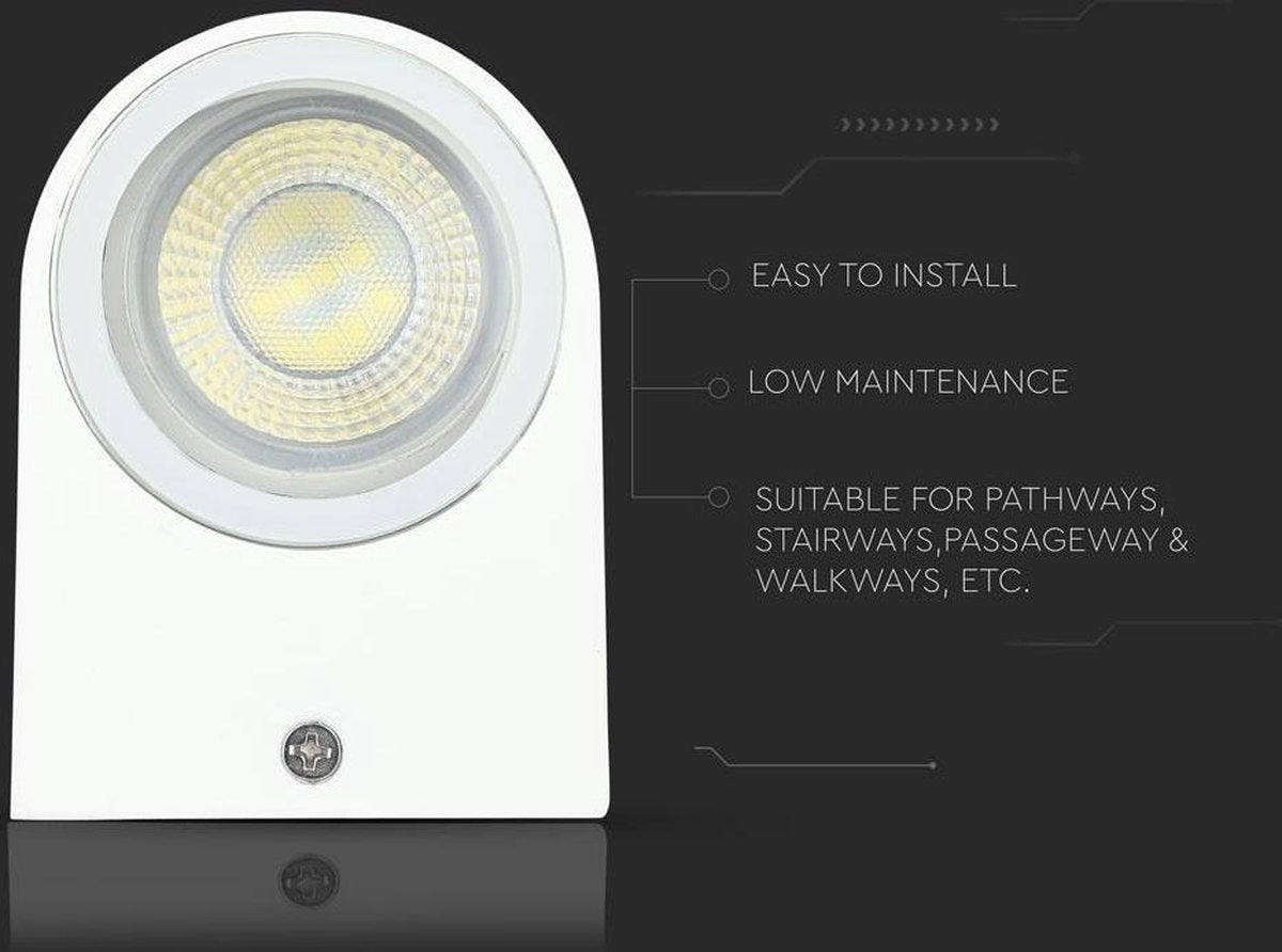 Wandlamp armatuur wit - Rond - GU10 fitting - 35W - IP44