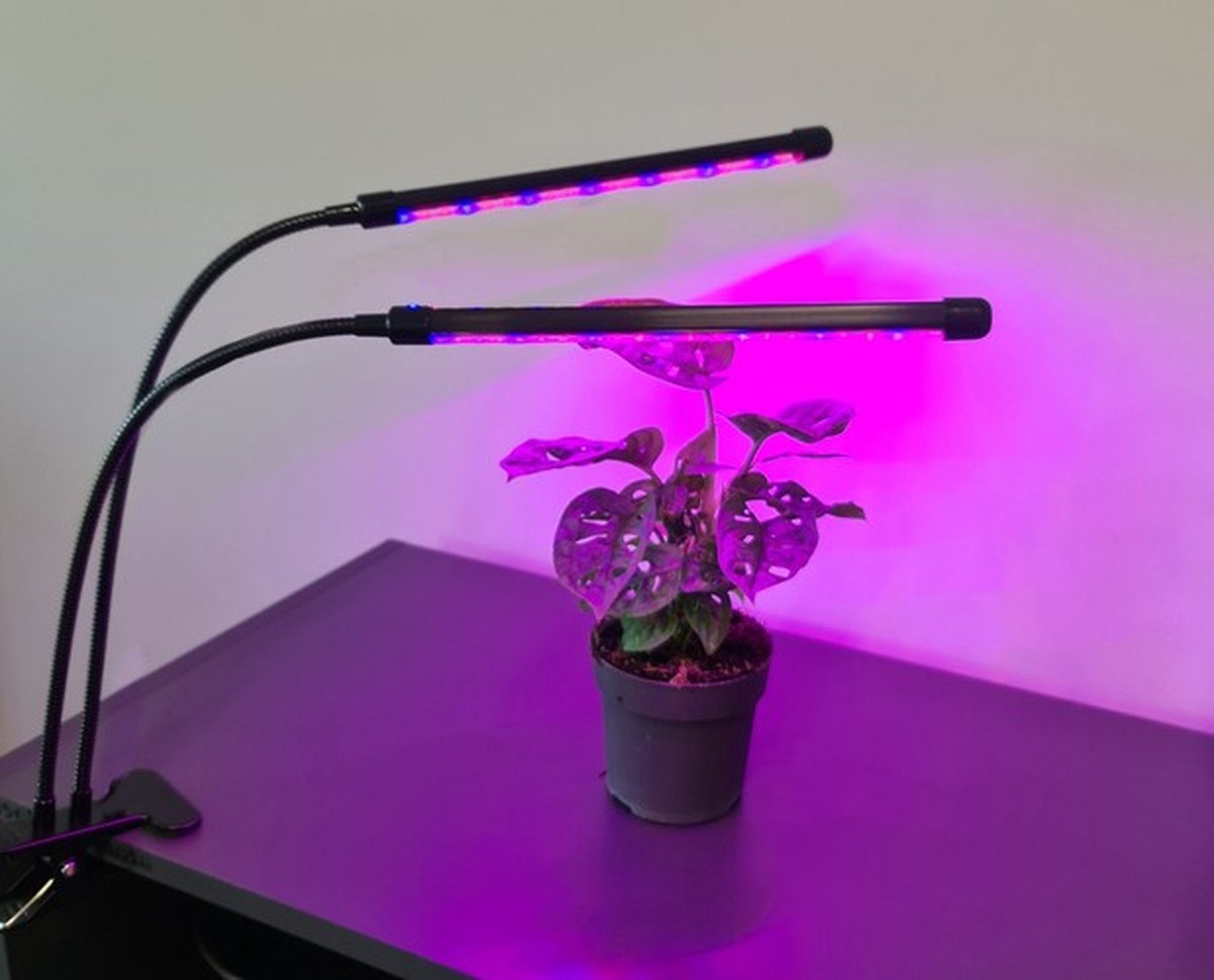 LED grow light - 2 voudig - Rood/blauw/paars - Met controllerÂ en timer