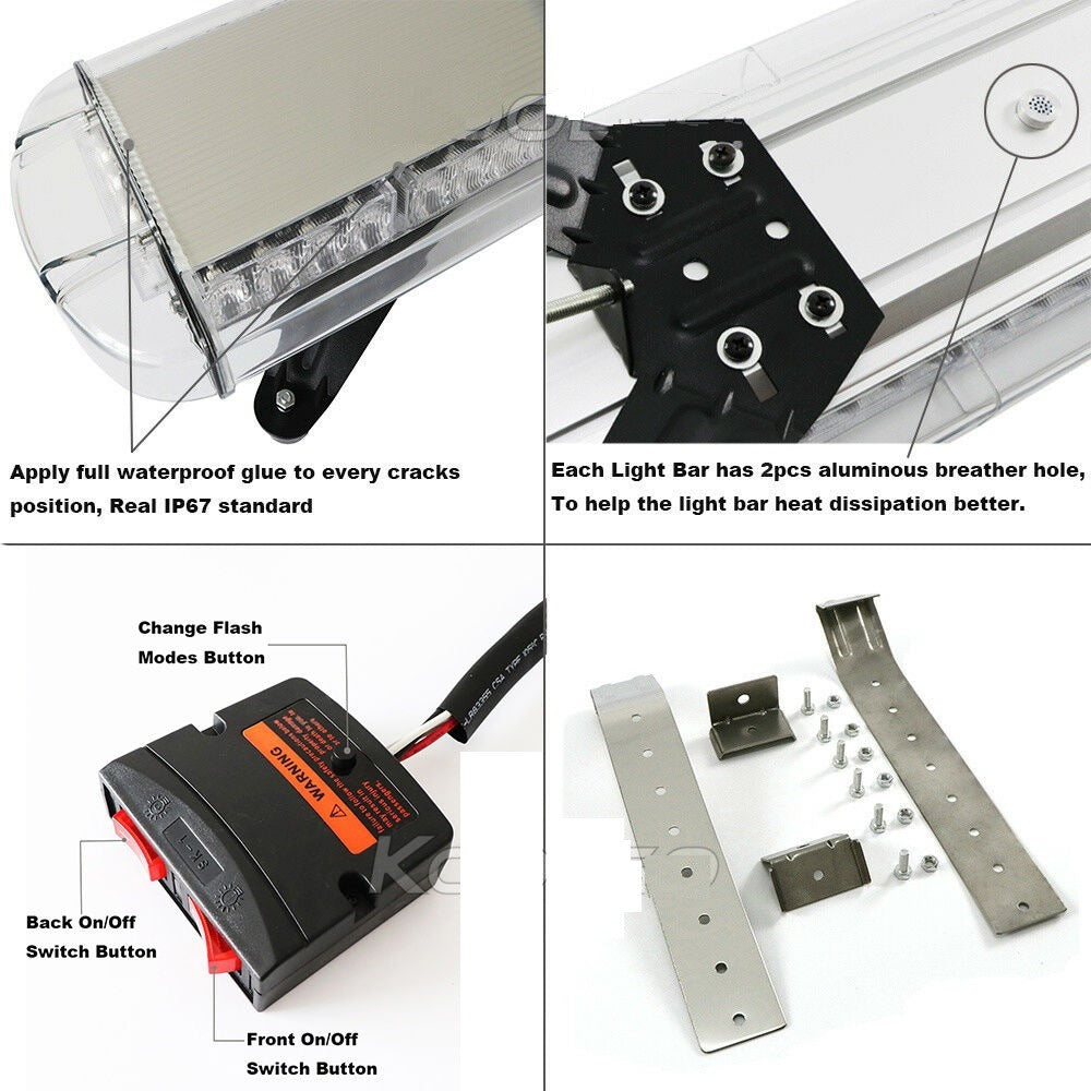 140cm LED zwaailamp - ORANJE lichtbalk - basic controller