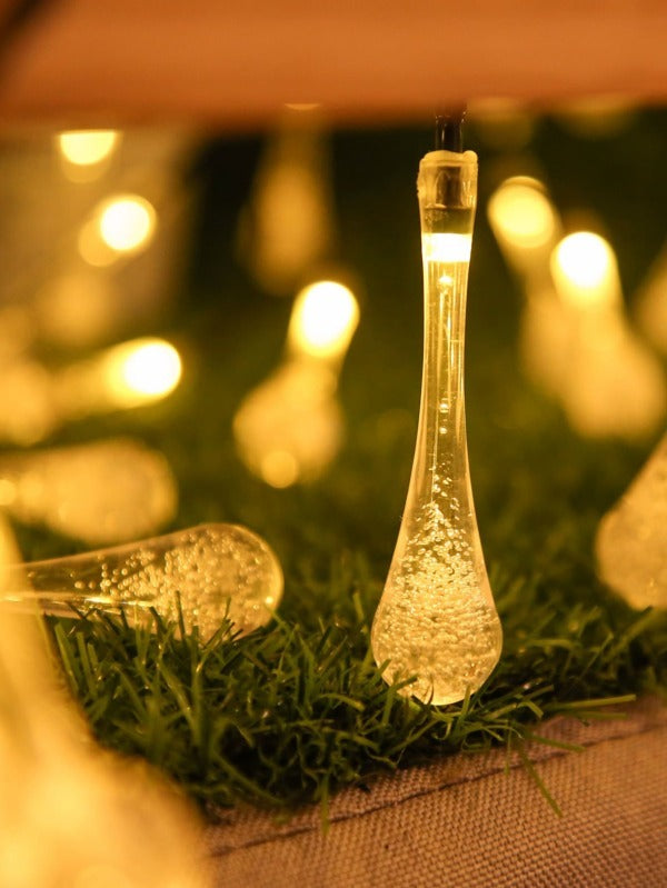 Kerst druppel ketting - 20 LEDs - Solar - 485cm