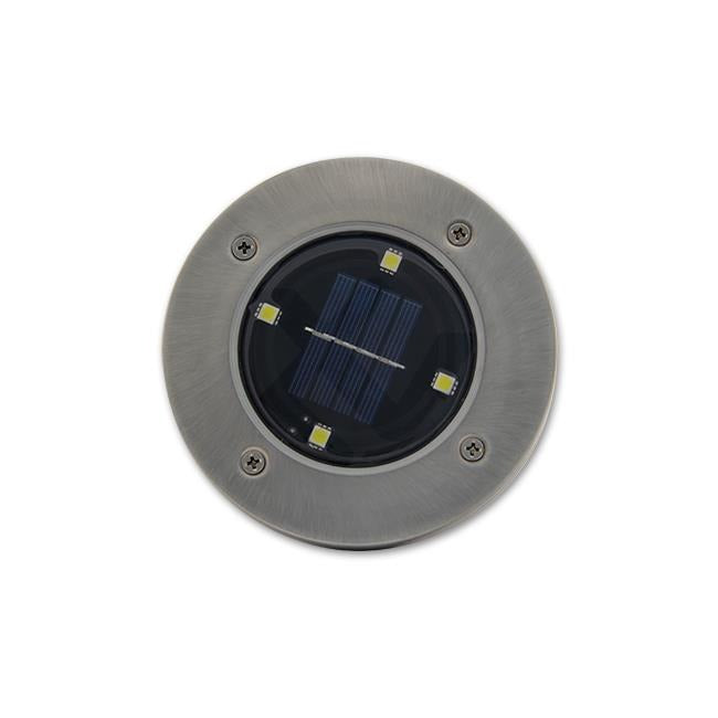 Solar 4 LED grondspot - 0,4 Watt - koud wit - schemersensor - set 4 stuks