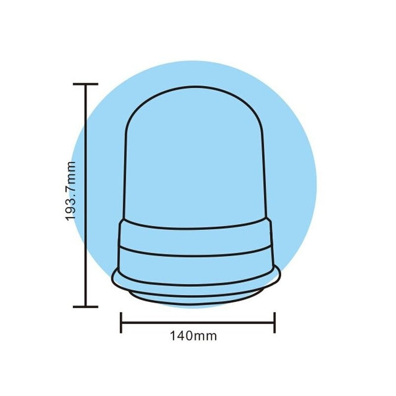 ORANJE magneet zwaailicht - 12V/24V - 18 LED SMD - E-keurmerk - R65 / R10 - Kegel