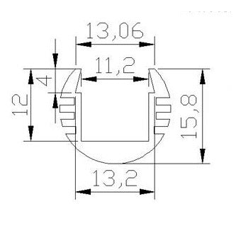 LED Profiel 1 meter - rond