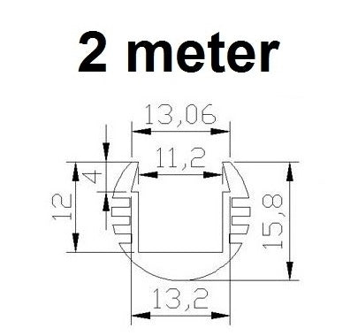 LED Profiel 2 meter - rond