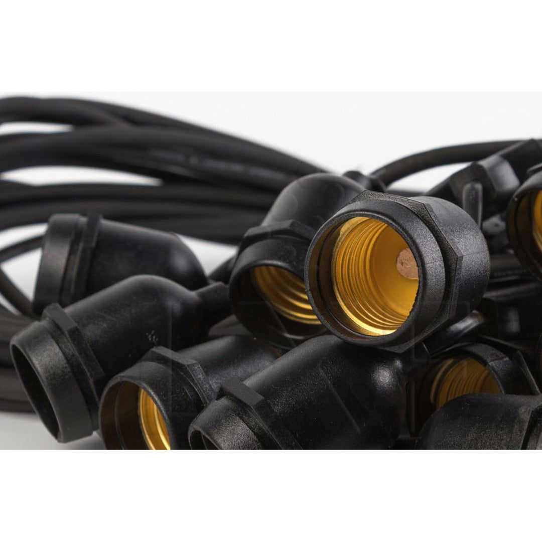 Led prikkabel Lichtsnoer - 10x E27 fitting - 5 meter - IP65 - koppelbaar - 220 Volt