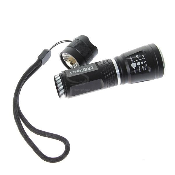 LED zaklamp CREE Q5 230-Lumen 11,5 cm
