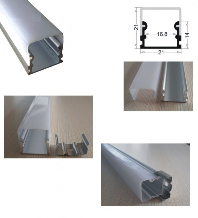 LED Profiel 1 meter - 14mm large
