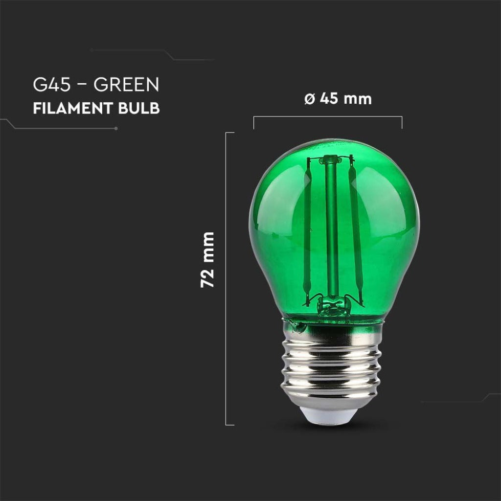 E27 filament lamp - Prikkabel LED lamp - 2W - Groen