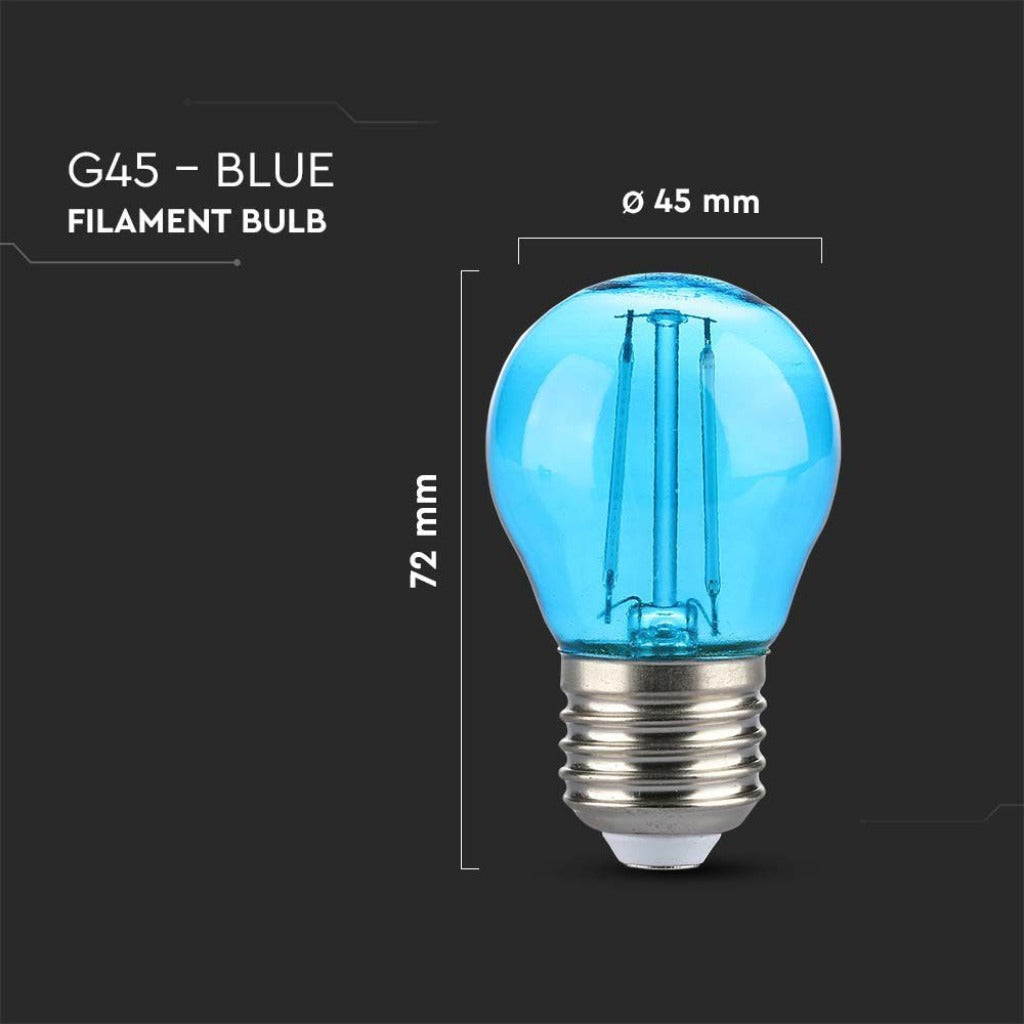 E27 filament lamp - Prikkabel LED lamp - 2W - Blauw