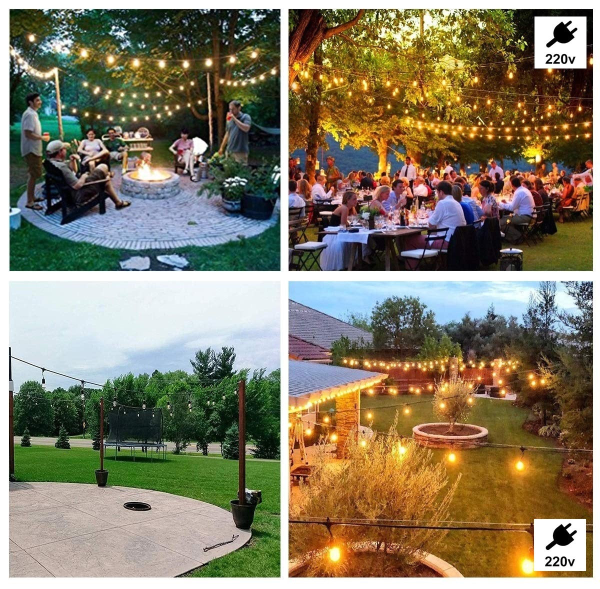 Led prikkabel Lichtsnoer - 15 meter - IP65 Waterdicht - 220 Volt