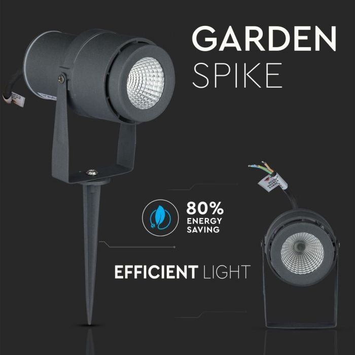 220 Volt - Garden lamp - Warm white - 12 Watt - Gray housing - Ground spot