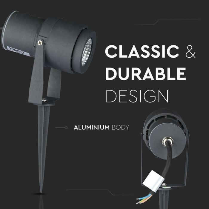 220 Volt - Garden lamp - Warm white - 12 Watt - Gray housing - Ground spot