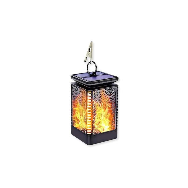 Solar LED lantaarn - Flame effect - Met schemersensor
