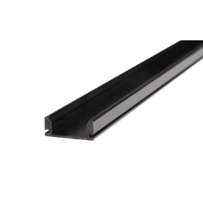 LED profiel - Met melkwitte diffuser - 2 meter - 7 x 16mm - PVC - Zwart