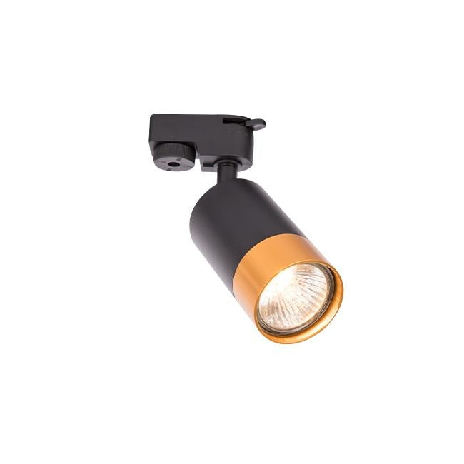 LED tracklight - Railspot - 1 fase - GU10 fitting - 55mm - Zwart/goud