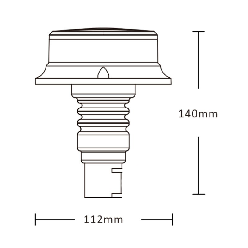 Oranje dak zwaailicht / flitser - 36 LED - R10 / R65 - IP66