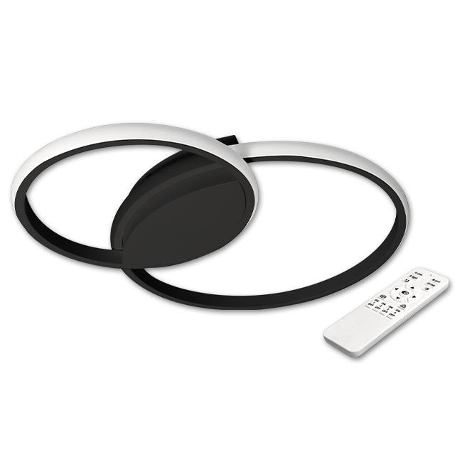 LED design plafondlamp - 60W - CCT - Met afstandsbediening - Zwart ...