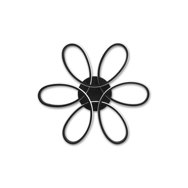 LED design ceiling lamp - 77W - CCT - With remote control - Black