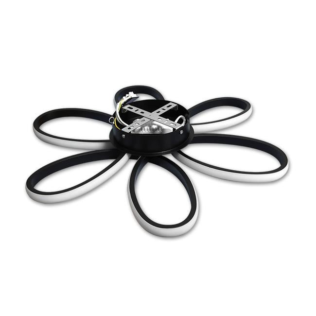 LED design ceiling lamp - 77W - CCT - With remote control - Black