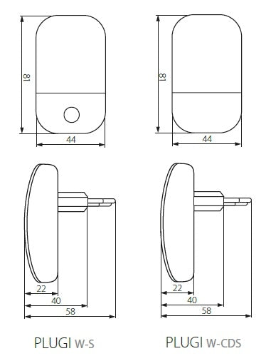 LED plug-in nachtlamp - design - met schakelaar