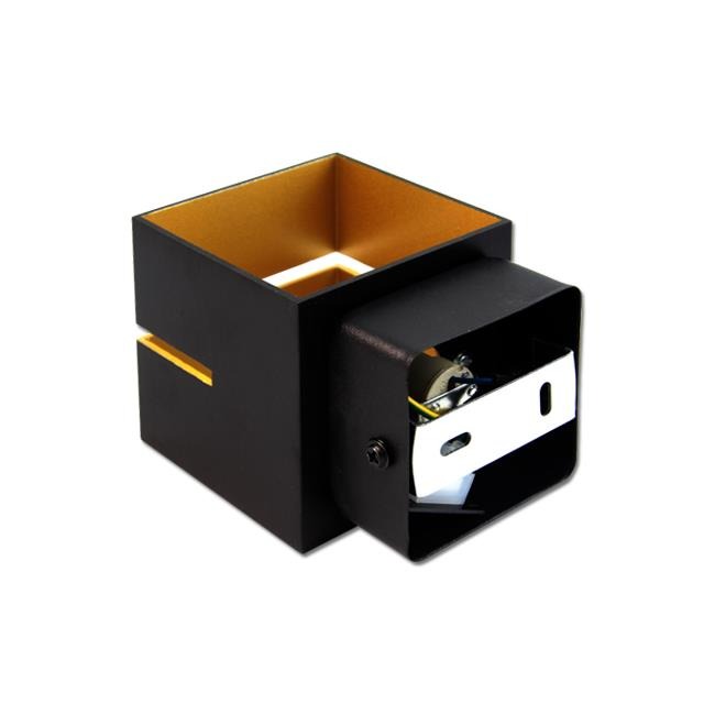 G9 LED wandlamp - 7W - Aluminium - Zwart + goud