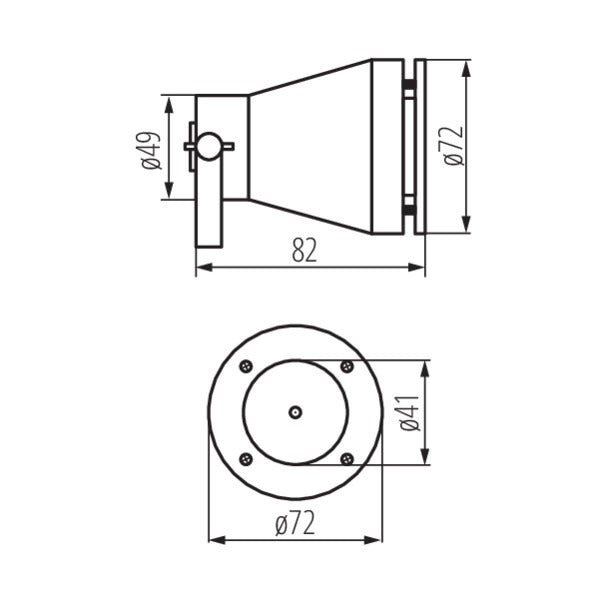 Projecteur au sol - 12 volts - 5 watts - Source lumineuse remplaçable - Étanche