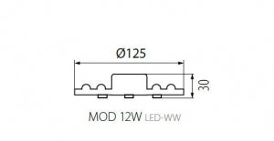 LED Module Recessed Magnetic Round - 220V 12W 4000K - Kanlux MOD