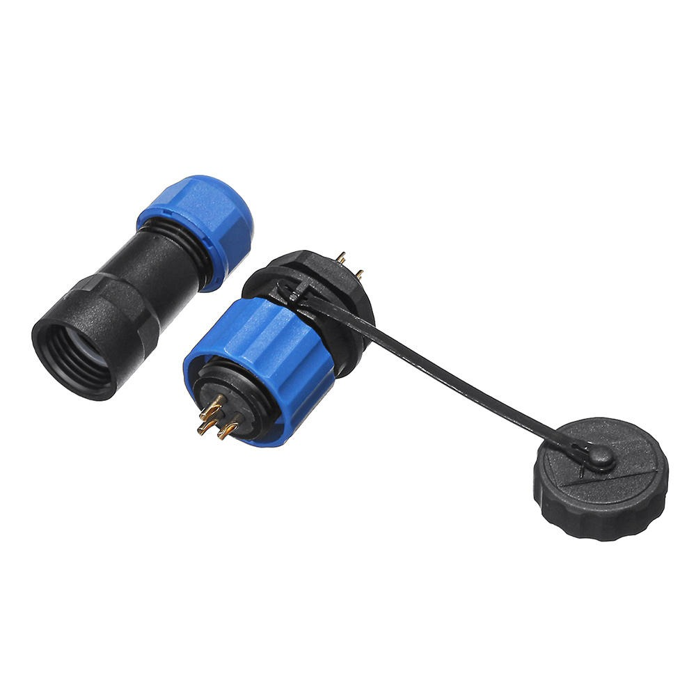 Male + socket - Waterproof cable connector - 3-wire - IP68