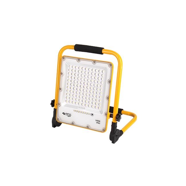 100W LED schijnwerper - Oplaadbaar - 17000 Lumen - IP65 - Neutraal wit