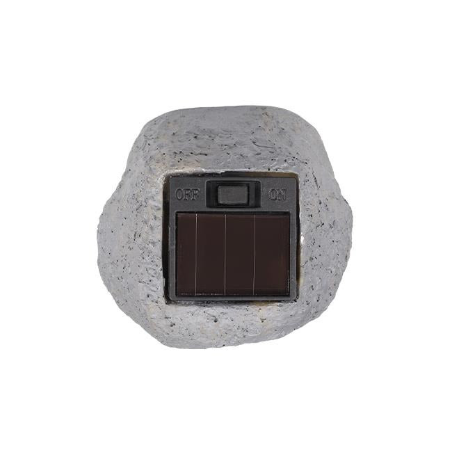 Solar tuin decoratielamp - 9cm - Koud wit - Schemersensor