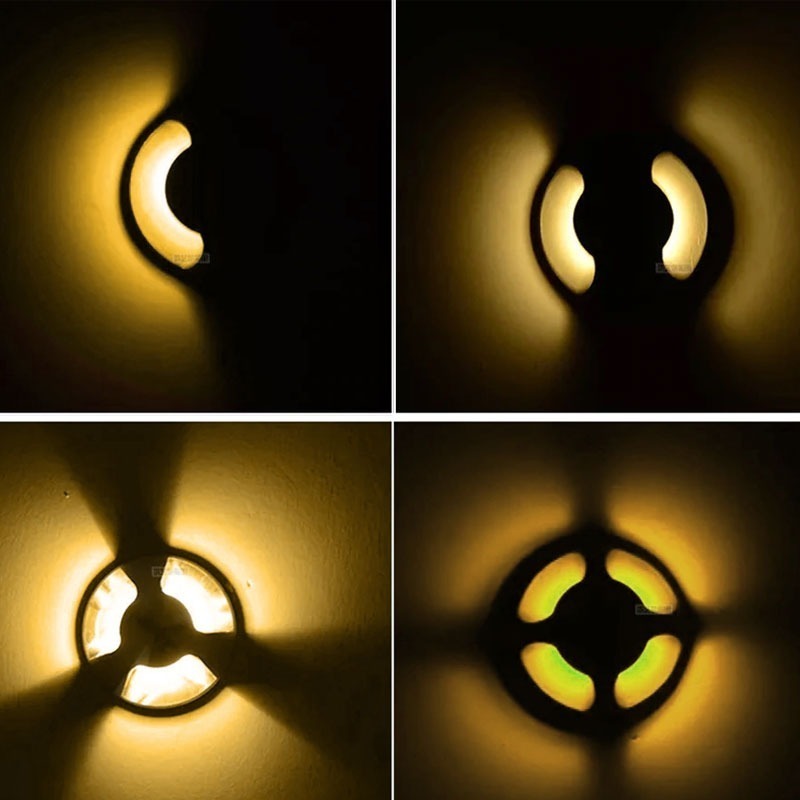 Spot LED au sol - Allée de jardin 3 faces - 42 mm - Blanc chaud - 3 W - Noir