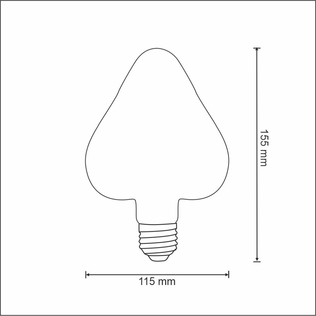 Retro Filament LED lamp - E27 - 2.3 Watt - 170 lumen - Warm white - Amber Heart