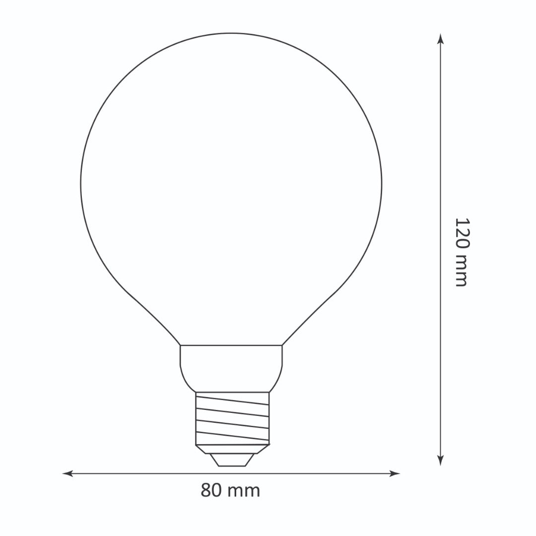 E27 LED filament - G80 - 200 lumen - Extra warm wit - Premium vintage