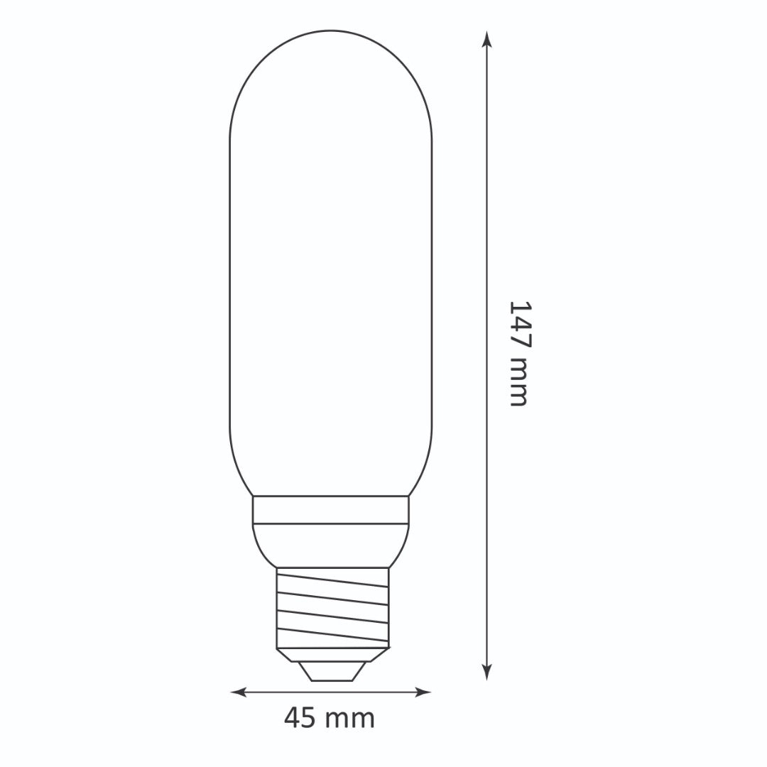 E27 LED filament - T45L - 200 lumen - Extra warm wit - Premium vintage