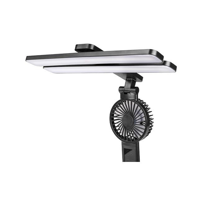LED dimbare bureaulamp - CCT - Met ventilator en klok