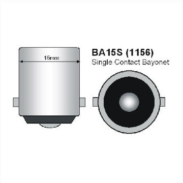 BA15S LED 13-SMD 5050 - 12V LED lamp WARM WIT