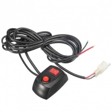 BLAUW bumper flitser 4 LED 12 Volt - Complete Set - Zwart