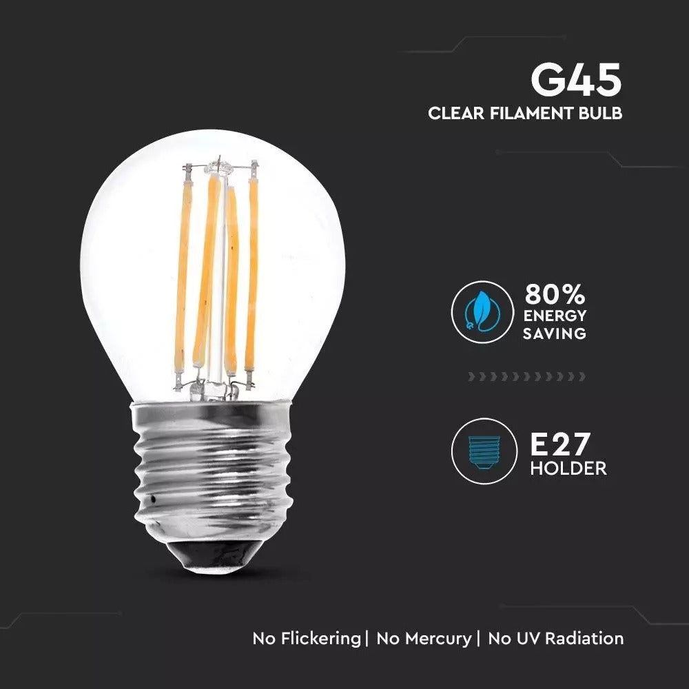 LED Filament lamp - G45 - 400 Lumen - warm wit 2700K - 4 Watt